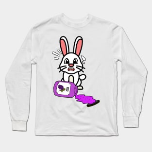 Funny Bunny spilled grape jam Long Sleeve T-Shirt